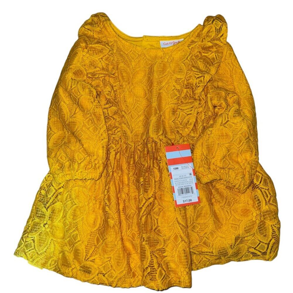 Cat & Jack Girls 18 Months Dress Floral Lace Casual Everyday Party Formal Autumn